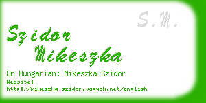 szidor mikeszka business card